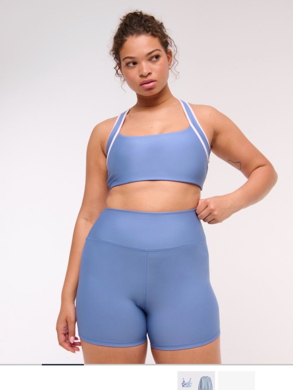 Abercrombie & Fitch Women's Light Blue Bike Shorts